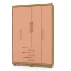 Imagem de Guarda Roupa 4 Portas Espanha Nature Camarim Vila Rica