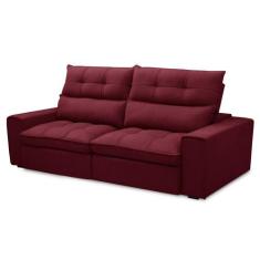 Imagem de Sofá Retrátil Reclinável 3 Lugares 230cm Damy F05 Veludo Vinho - Mpoze