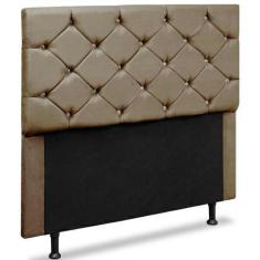 Imagem de Cabeceira Casal  Opala 140 CM Suede Bege - D A Decor