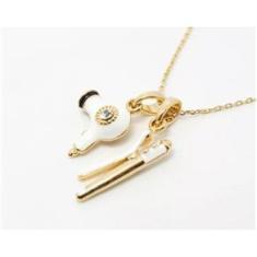 Imagem de Colar Cordão Secador Chapinha  Folheado 18k