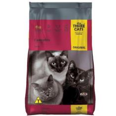 Imagem de Ração Three Cats Original Gatos Castrados Carne 3Kg - Hercosul