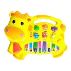 Imagem de Brinquedo Pianinho Vaquinha Musical Baby Infantil Som De Animais.(Amar