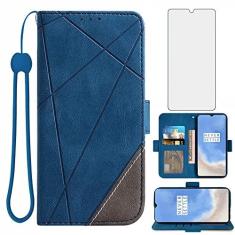 Imagem de Asuwish Compatível com capa carteira OnePlus 7T e protetor de tela de vidro temperado capa flip suporte suporte acessórios celulares capas de telefone para OnePlus7t 5G One Plus7T 1 Plus T7 1plus + 1+