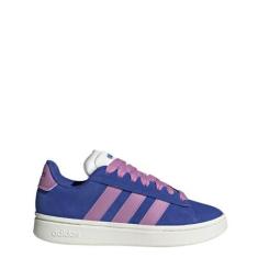 Imagem de adidas Grand Court Alpha 00s Tênis feminino, Azul semi lúcido/roxo preloved/off-white, 35