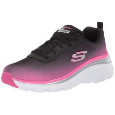 Imagem de Skechers Women's Fashion Fit - Build Up, Sneakers, Black/Hot Pink, US M