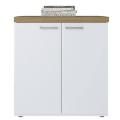 Imagem de Balcao Multiuso Tampo Tamburato 70cm Olmo Branco Tok Arty Olmo Branco