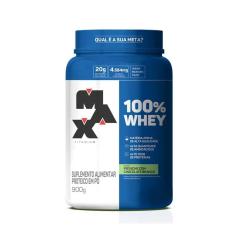 Imagem de 100% Whey 900g Pistache com Chocolate Branco Max Titanium
