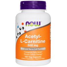 Acetil- L-Carnitina 500 Mg 100 Cápsulas- Now Foods