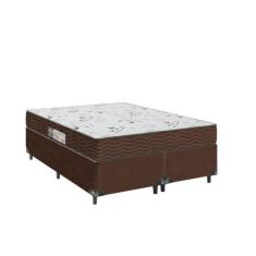 Imagem de Cama Box Casal Bipartido + Colchão D33 One Face - 56X138x188cm -Suede