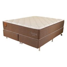 Imagem de Cama Box Queen Size (Box + Colchão) 158x198x69 Pro Quality Prorelax Molas Ensacadas Pillow Top Turn Free - Marrom