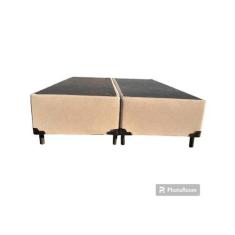 Imagem de Base Box Casal Bipartido Blindado Linhão Bege - Imperium do Sono