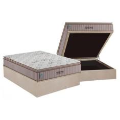 Imagem de Conjunto Box Baú Casal: Colchão Molas Plumatex Lfk Sealy Resistance +