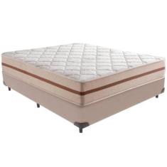 Imagem de Cama Box e Colchão Classic 26 cm Molas ensacadas Casal Anjos,  BEGE