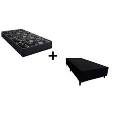 Imagem de Cama Box Solteiro 88 Tecido Sintético Preto com Colchão Lisboa Bello Box Espuma D28 Preto