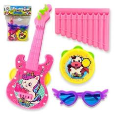 Imagem de Europio - Brinquedo Musical Infantil Kit Pandeiro Guitarra Para Bebê