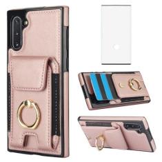 Imagem de Asuwish Capa de telefone para Samsung Galaxy Note 10 5G com protetor de tela de vidro temperado capa carteira e suporte de anel fino suporte para cartão acessórios de celular Note10 Notes 10s Ten Not