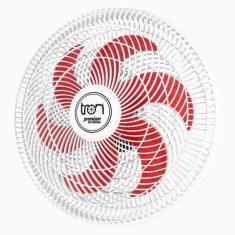 Imagem de Ventilador Maggie Parede Branco Oscilante 220V Pás Vermelho - Mais De