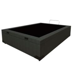 Imagem de Base para Cama Box Casal Martin Premium com Baú Linho (47x138x188 cm) Grafite