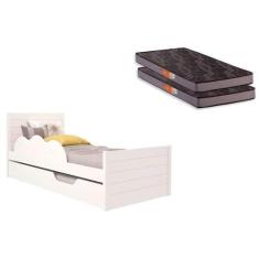 Imagem de Cama Bibox Cimol Elza+2 Colchões Polar D20 Branco