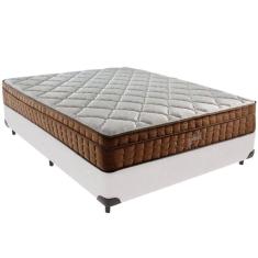 Imagem de Cama Box Branco E Colchão Anjos Star Pillow In Molas Ensacadas Casal Anjos