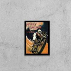 Imagem de Quadro Decorativo Cartaz Vintage Harley Davidson 45X34Cm