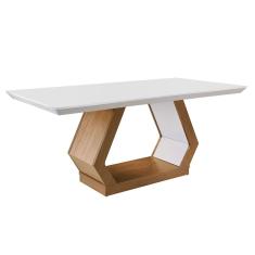 Imagem de Mesa Rufato Alvorada Quina Reta 180Cm Imbuia/White