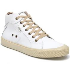 Imagem de Tênis de Couro Masculino Casual  Botinha Cano Médio  Cadarço - gts, Br