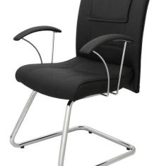 Imagem de Cadeira Diretor Ergon mica Base Fixa Em S  Linha Vivara Preto