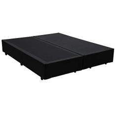 Imagem de Base Box Casal Bipartido Santo Box Sintético Preto 40x138x188