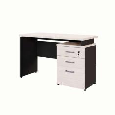 Imagem de escrivaninha yaris 3 gv carvalho berlin e preta 120 cm