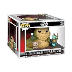 Imagem de POP! STAR WARS - JABBA THE HUT & SALACIOUS B. CRUMB - COMEMORAÇÃO 40 ANOS #611 – FUNKO