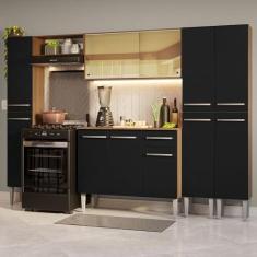Imagem de Armário de Cozinha Completa 261cm Rustic/preto Emilly Madesa 07