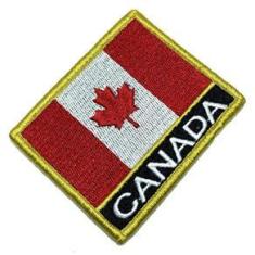 Imagem de Bandeira Canadá Patch Bordada Fecho De Contato Gancho