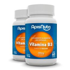 Imagem de Kit 2 Vitamina B3 Apisnutri 60 Cápsulas