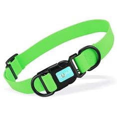 Imagem de Coleiras de cachorro à prova d'água, coleiras de cachorro de borracha antiodor, durável, coleiras ajustáveis para cães pequenos, médios, grandes, coleiras fáceis de limpar com fivela dupla e anel D, rosa/azul/vermelho/verde/laranja