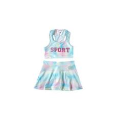 Imagem de Roupa Infantil Feminina para Esporte c/ Uv50+ Beach Tenis Tip Top Conj