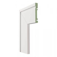 Imagem de Guarnição de MDF 10cm x 15mm x 2,40m com Friso Moldufama 1002 Branco