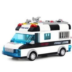 Imagem de Brinquedo quebra cabeça Carro de Polícia Branco  Criatividade e Diver 