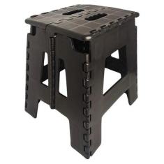 Imagem de Banqueta Plástica Quadrada Dobrável Para Camping Praia Preta - Aquila 