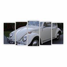 Imagem de Quadro Tela Canvas Decorativo Carro Fusca  155X65Cm
