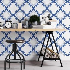 Imagem de Papel De Parede Adesivo Português Vintage N05214 0,58X3,00M