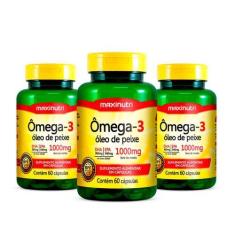 Imagem de Kit 03 Ômega 3 Óleo De Peixe 60 Capsulas 1000Mg Maxinutri