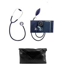 Imagem de Conjunto Esfigmomanômetro + Estetoscópio AZUL Garantia BIC