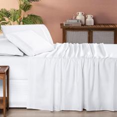 Imagem de Jogo De Cama Queen 200 Fios Detalhe Bordado Allegra 04 Peçasbranco Nev