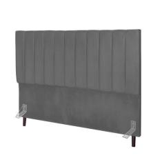 Imagem de Cabeceira Estofada De Cama Solteiro Box 100 Cm Catarina Linho E Frame