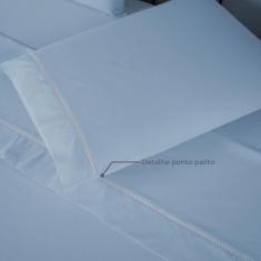 Imagem de Kit Jogo De Cama Solteiro Algodão Percal 140 Fios Ponto Palito 3 Peças