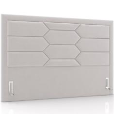 Imagem de Cabeceira Cama Box Casal 140cm Estofada Nora P05 Veludo Cinza - Lyam Decor