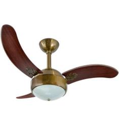 Imagem de Ventilador De Teto Max 1007 Verde Fumê Infinity 3 Pás Tabaco 127V
