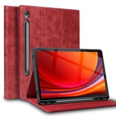 Imagem de NANRUIL Capa protetora de couro genuíno para Samsung Galaxy Tab S7/S8 de 11 polegadas com suporte para S Pen 2020/2022 (SM-X700/X706/T870/T875/X706C), capa protetora de couro legítimo,