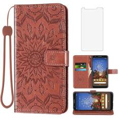 Imagem de Capa de telefone para Google Pixel 3a XL, capa tipo carteira com protetor de tela de vidro temperado, capa flip magnética de couro, suporte de cartão, acessórios para celular, Pixel3aXL, Pixle, 3aXL,